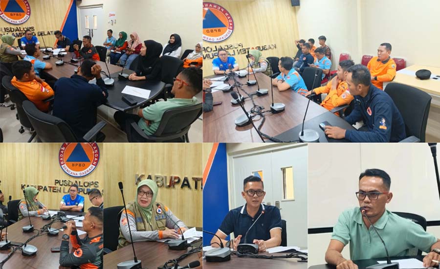 BPBD Lampung Selatan Evaluasi Kesiapan Tanggap Darurat dan Optimalisasi Operasional